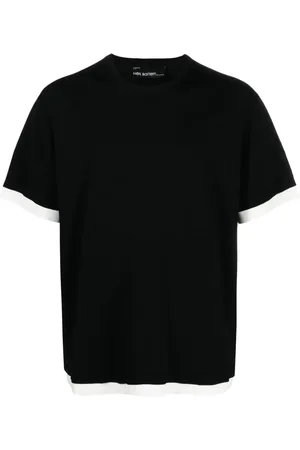Neil Barrett T-shirt nervuré à bords contrastants