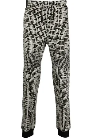 Balmain Pantalon de jogging à motif monogrammé en jacquard