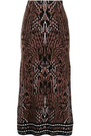 HAYLEY MENZIES Jupe mi-longue Aztec Tiger en jacquard