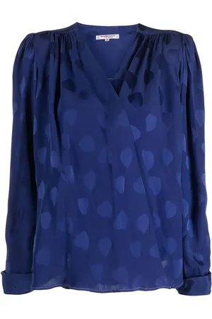 Saint Laurent Blouse en soie à motif cœur (années 1980)