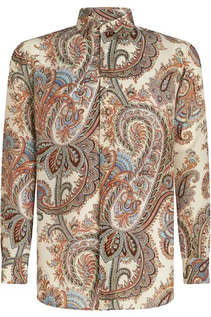 Etro Chemise en coton à imprimé cachemire