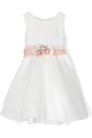 Mimilù Robe longue à appliques fleurs