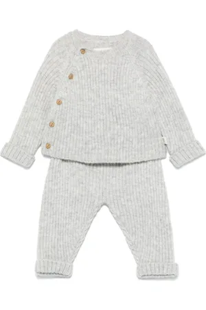 TEDDY & MINOU Ensemble haut-pantalon à design nervuré