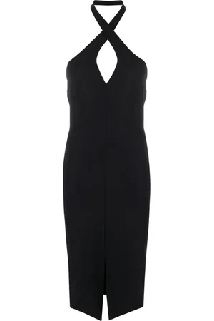 CHIARA BONI Robe mi-longue cintrée à découpes