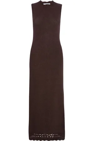 Frame Robe longue en maille à design sans manches