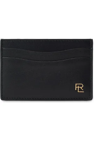 Ralph Lauren Petit porte-cartes en cuir à plaque logo