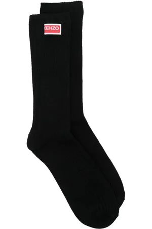 Kenzo Chaussettes nervurées à patch logo
