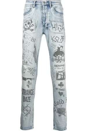 KSUBI Jean skinny Van Winkle à imprimé graphique