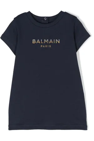 Balmain Robe à logo imprimé
