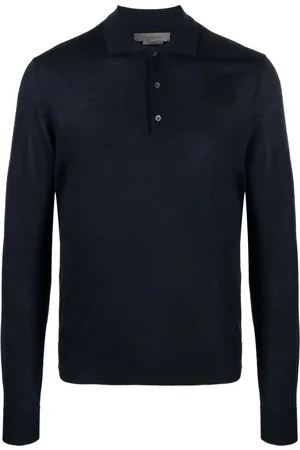 corneliani Polo en maille fine à manches longues