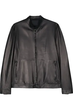 SALVATORE SANTORO Veste en cuir à fermeture zippée