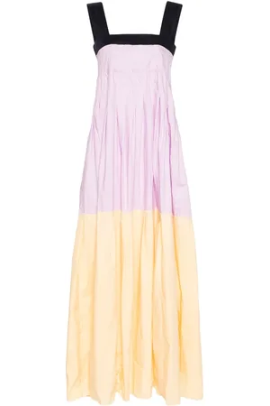Plan C Robe en coton à design colour block