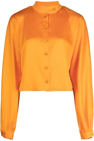 GENNY Blouse en satin à col officier