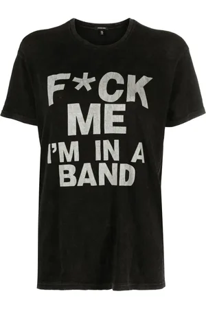 R13 T-shirt à slogan imprimé