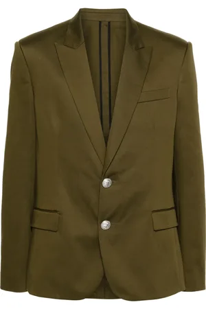 Balmain Blazer en coton à simple boutonnage
