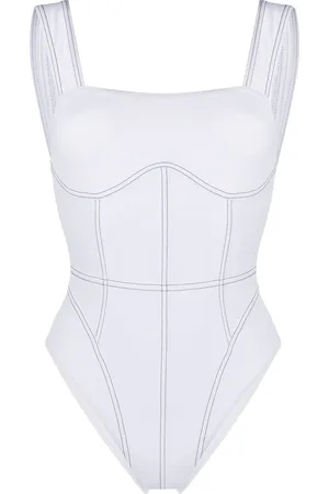 Noire Swimwear Maillot de bain à coutures contrastantes