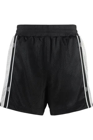 Fendi Short de sport perforé à bande logo