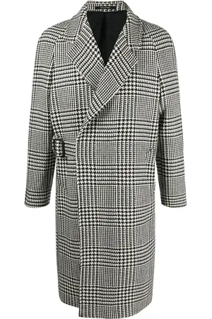 TAGLIATORE Manteau ceinturé à motif pied-de-poule