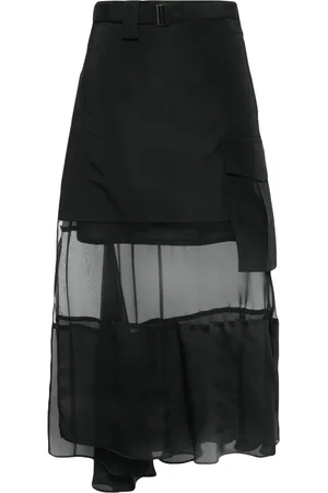 SACAI Jupe mi-longue à design asymétrique