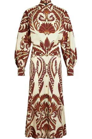 Etro Robe-chemise en coton à logo imprimé
