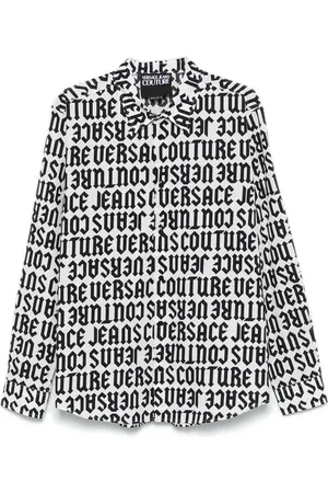 VERSACE Chemise à logo imprimé
