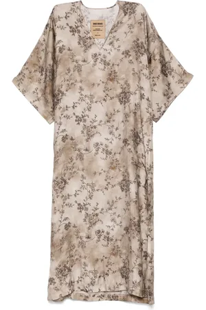 UMA WANG Robe mi-longue à fleurs