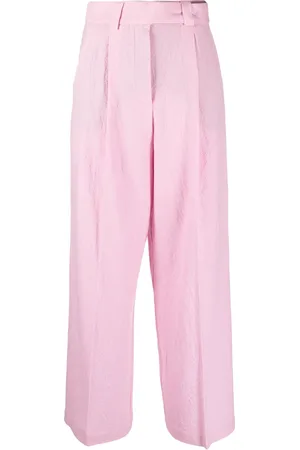 ALYSI Pantalon évasé à plis marqués