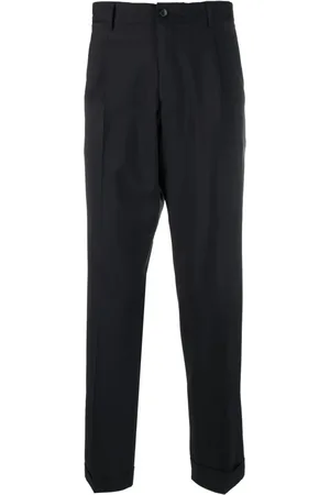 BRIGLIA Pantalon chino en laine mélangée à taille élastiquée