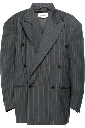 Hed Mayner Blazer croisé à rayures