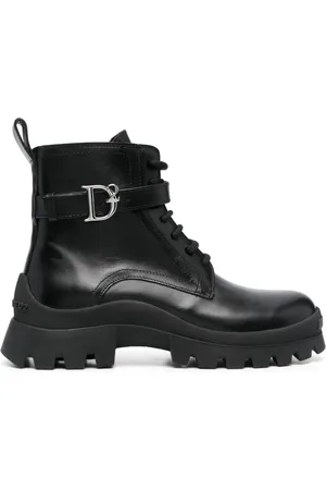 Dsquared2 Bottines en cuir à boucle logo