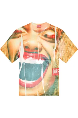 Diesel T-shirt T-WASBIRCOO à design scintillant