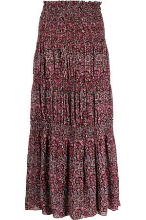 Marant Etoile Jupe mi-longue Nunca à fleurs imprimées