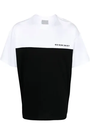 VTMNTS T-shirt bicolore à imprimé numéro