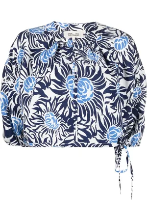 Diane von Furstenberg Haut crop à fleurs