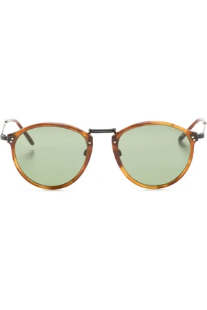 Giorgio Armani Lunettes de soleil à monture à effet écaille de tortue