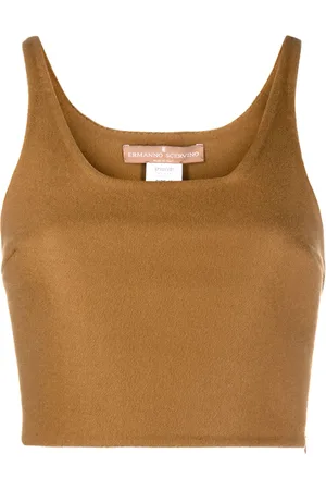 ERMANNO SCERVINO Haut en laine vierge à coupe crop