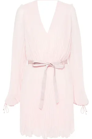 Max Mara Robe courte en chiffon à plis