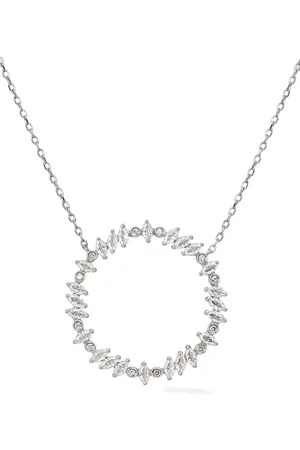 Lark & Berry Collier Rainbow Veto White Luz en sterling orné de saphirs et de diamants