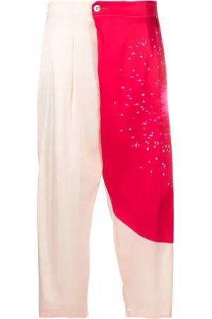 PLEATS PLEASE ISSEY MIYAKE Pantalon court à design colour block