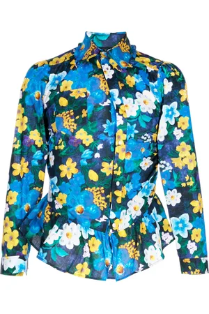 EgonLab Chemise fleurie à taille péplum