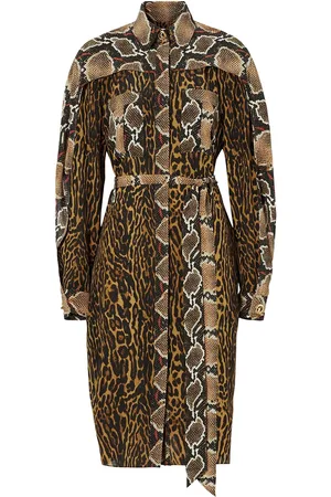 Burberry Robe-chemise courte à motif animalier