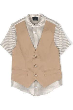 FAY Chemise rayée à design superposé