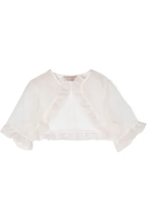 LA STUPENDERIA Cardigan en organza à volants