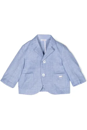 Le Bebé Enfant Blazer en chambray à simple boutonnage