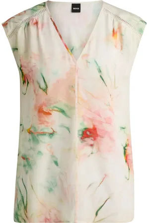 HUGO BOSS Blouse en soie à fleurs