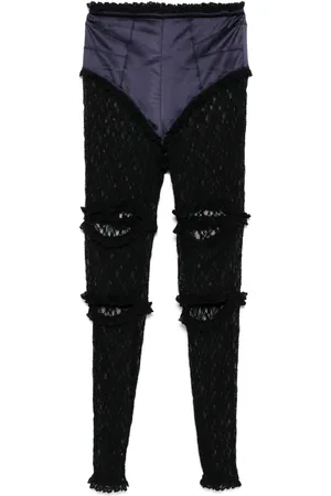 pushBUTTON Pantalon skinny à détails de laçage