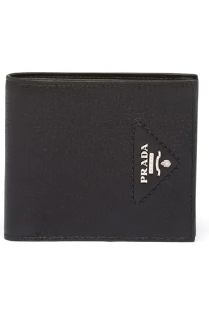 Prada Portefeuille grainé à plaque logo