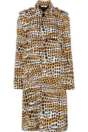 Céline Manteau en soie stretch à imprimé graphique (années 2000)
