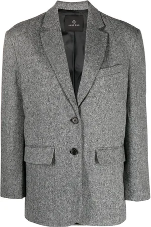 ANINE BING Blazer boutonné à motif de chevrons