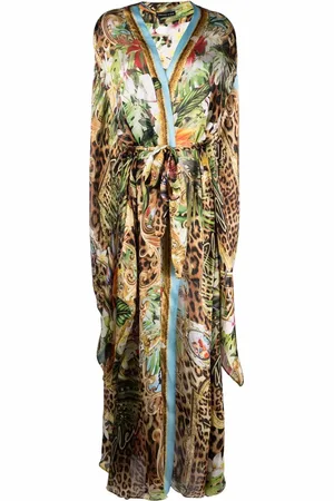 Philipp Plein Caftan à motif léopard